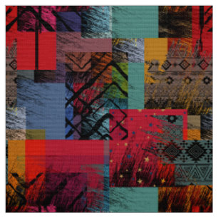 Tela Elegante abstracto de moda colorido grunge