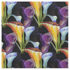 Tela Elegante acuarela Calla Lily Floral Tejido
