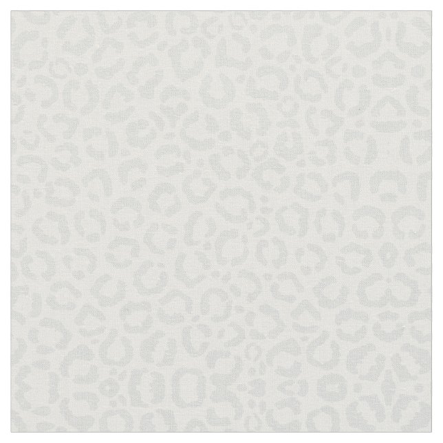 Tela Elegante animal de leopardo gris blanco (De cerca)