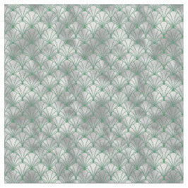 Tela Elegante Art Déco de plata y verde