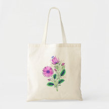 Elegante bolso de ramo de flores púrpura contempor