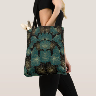 Tela Elegante bolso de tote de impresión de hoja - Vers