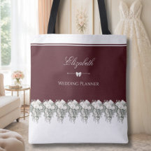 Elegante bolso tote de planificador de boda de inv