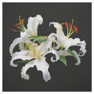 Tela Elegante Casablanca White Oriental Lilies