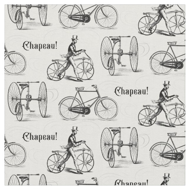 Tela Elegante ciclista clásico francés de época (De cerca)