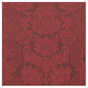 Tela Elegante Damasco Rojo Victoriano Ornate