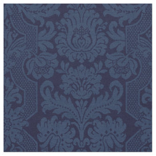Tela Elegante Damasco Victoria Azul Ornate  