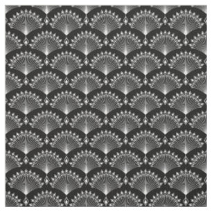 Tela Elegante decoración en blanco y negro en estilo ar