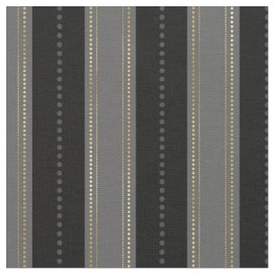 Tela Elegante Dorado Negro Gris Rayas Puntos Art Deco