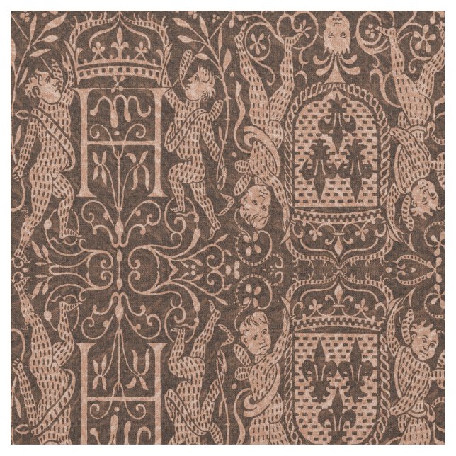 Tela Elegante estilo Gótico Fleur de Lys Chateau (De cerca)