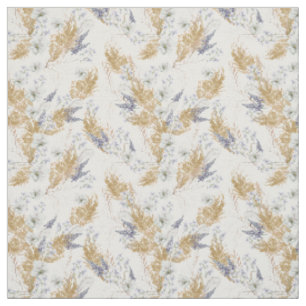 Tela Elegante Floral de Acuarela Lavanda y Pampas