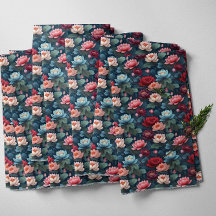 Elegante Moody Modern Lotus Flower Pattern