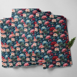 Tela Elegante Moody Modern Lotus Flower Pattern