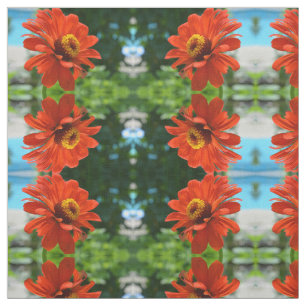 Tela Elegante naranja clásico floral