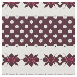 Tela Elegante patrón floral con loto y flor