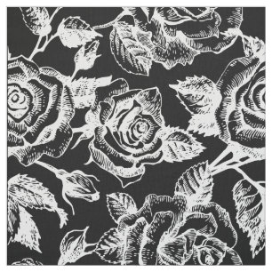 Tela Elegante Personalizado de Rosas de época blanca
