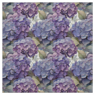 Tela Elegante polvorienta hidrangeas de color azul viol