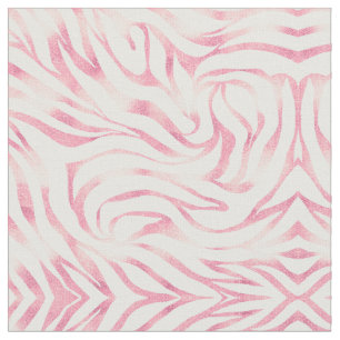 Tela Elegante Rosa Purpurina de oro Zebra White Animal 