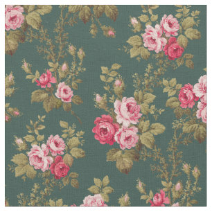 Tela Elegante Roses Rosa-Verde