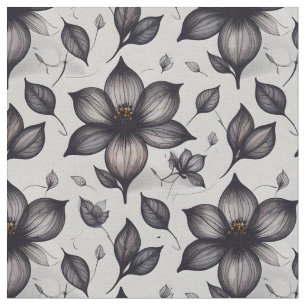 Tela Elegante Tejido de acuarela floral oscuro