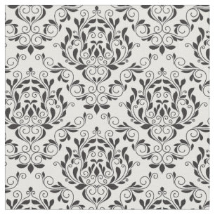 Tela Elegante Tejido de Damasco Floral