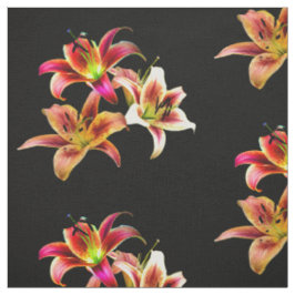 Tela Elegante trío de flores de Daylilies color rosa am