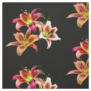 Tela Elegante trío de flores de Daylilies color rosa am