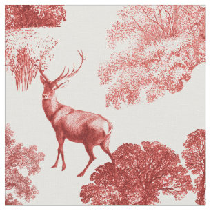 Tela Elegante venado rojo rojo francés pasillo de toile