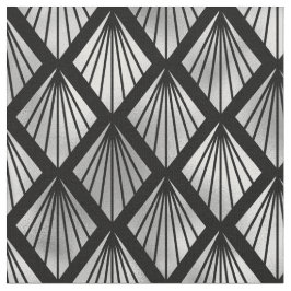 Tela Elegante ventilador negro plateado Art Deco diaman