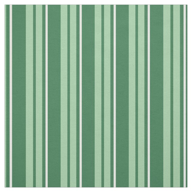 Tela Elegante Verde Oscuro, Verde Pálido, Rayas de Códi (Retal)