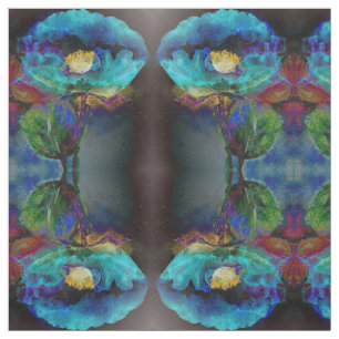 Tela Elegante y romántico cuadro verde azulado de acuar