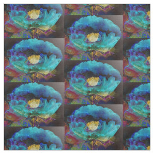 Tela Elegante y romántico cuadro verde azulado de acuar