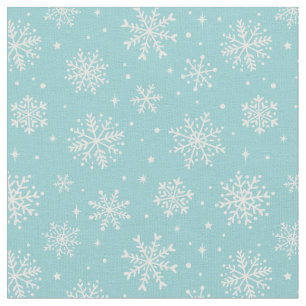 Tela Elegantes copos de nieve blancos sobre fondo de me