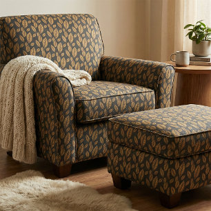 Tela Elegantes hojas de lujo de estilo Golden