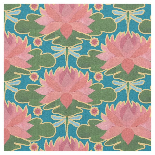 Tela Elegantes languidecillas de agua libélula sobre te (De cerca)