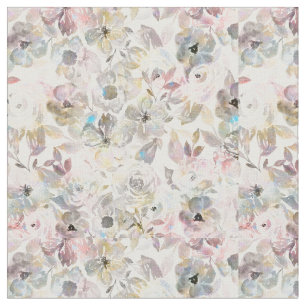 Tela Elegantes rosas de acuarela gris