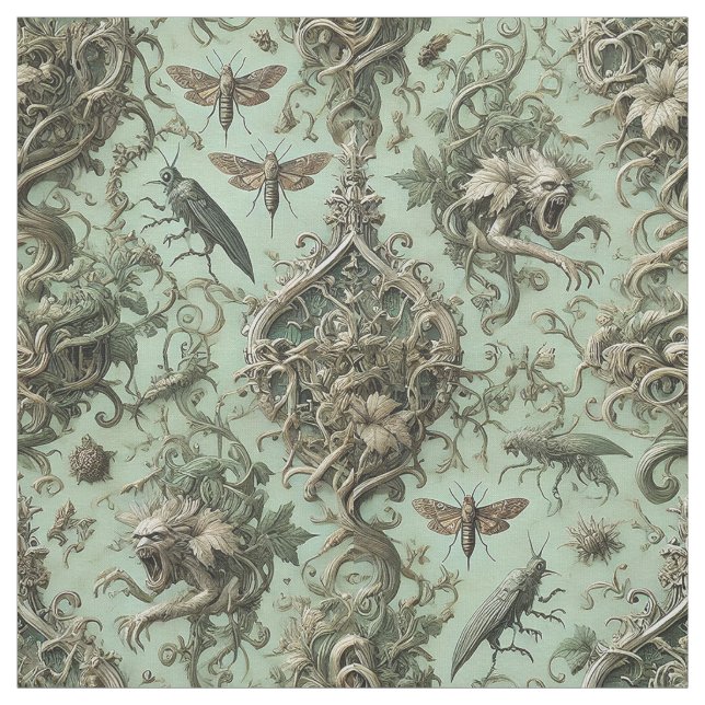 Tela Elegía Chitinosa - Tile de declaración victoriana  (Retal)