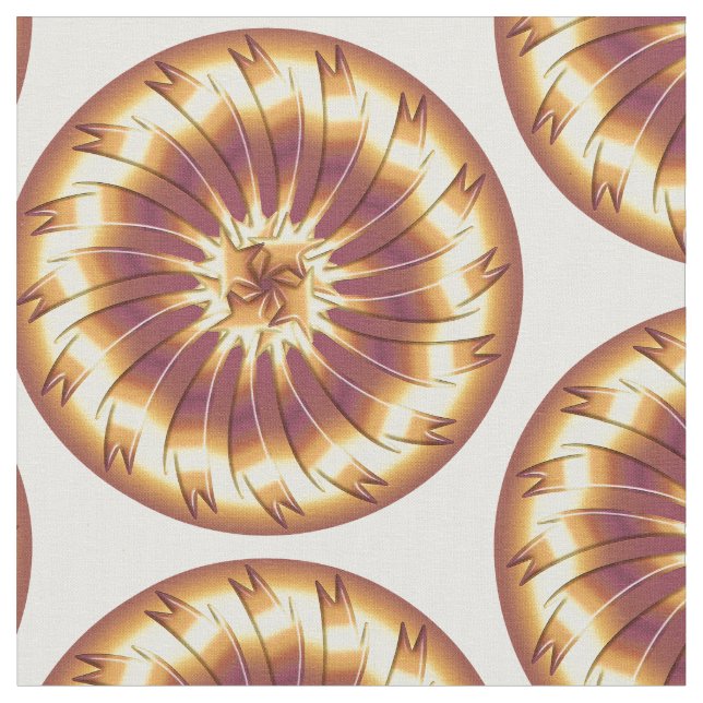 Tela Elemento fractal dorado. (De cerca)