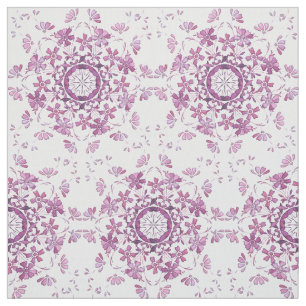 Tela elemento púrpura retro floral