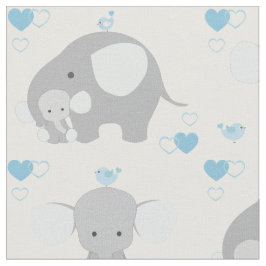 Tela Elephant Blue Gray Safari Animales Nursery Baby Bo