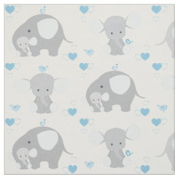 Tela Elephant Blue Gray Safari Animales Nursery Baby Bo