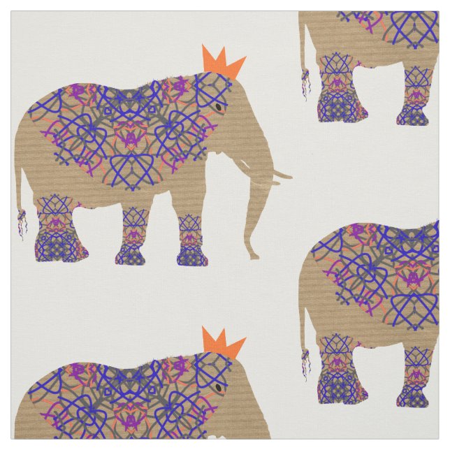 Tela Elephant Decorado Cute Whimsy Fun (Retal)