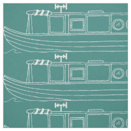 Tela Embarcaciones de canal con patrón de Narrowboat