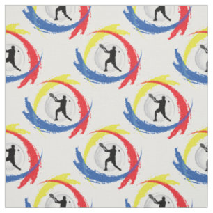 Tela Emblema tricolor del deporte del tenis (versión