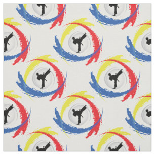 Tela Emblema tricolor del karate
