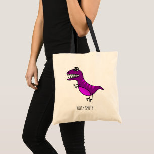 Tela Embroma el bolso de la biblioteca del dinosaurio