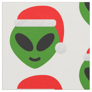 Tela emoji alienígena de santa verde