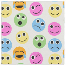 Tela Emojis coloridas Emoticon caras estampadas