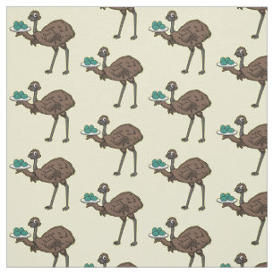 Tela Emu con ilustracion personalizado de huevos