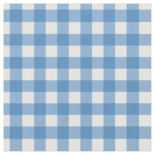 Tela Encantador Blue Gingham (De cerca)